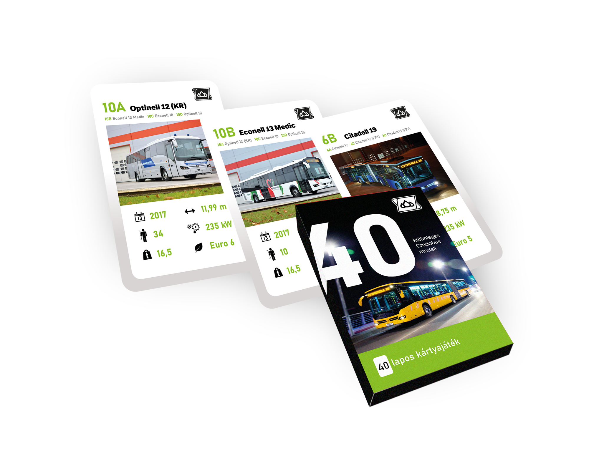 Kártyajáték - 40 különleges Credobus modell